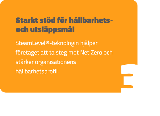 SteamLevel®-teknologin hjälper företaget att ta steg mot Net Zero och stärker organisationens hållbarhetsprofil.